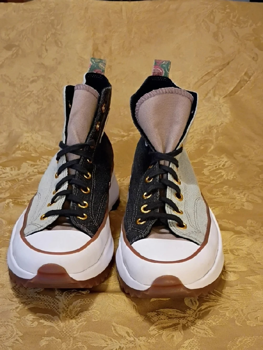 CONVERSE Platform All Stars High Top Denim Blue, Black Men's 9.0 Women's 10.5 - Picture 3 of 13